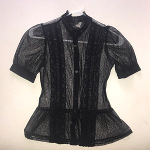 Forever 21 Black lace sheer top